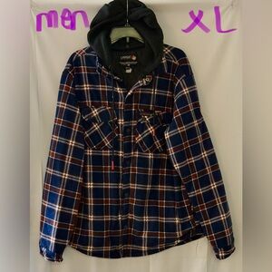 Canyon Guide Men's Blue and Red Plaid Jacket